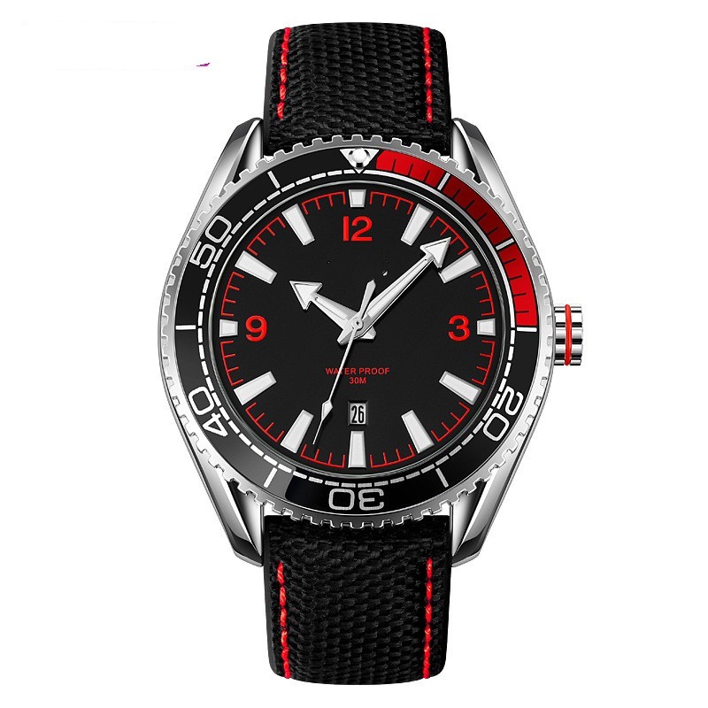 Men's Leather Belt Watch Men's Waterproof Calendar – Bild 4