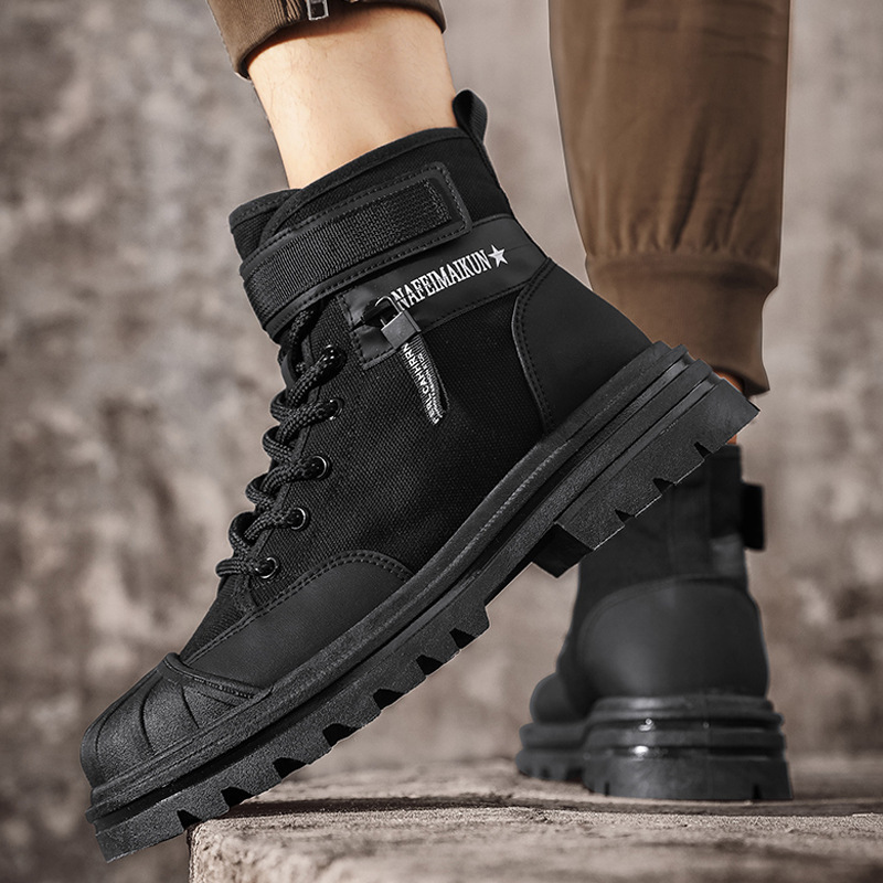 Shell Toe Thick Bottom Work Shoes Men's Boots - Image 3