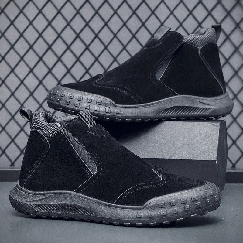 New Side Zipper Men's Waterproof Work Shoes - Image 2