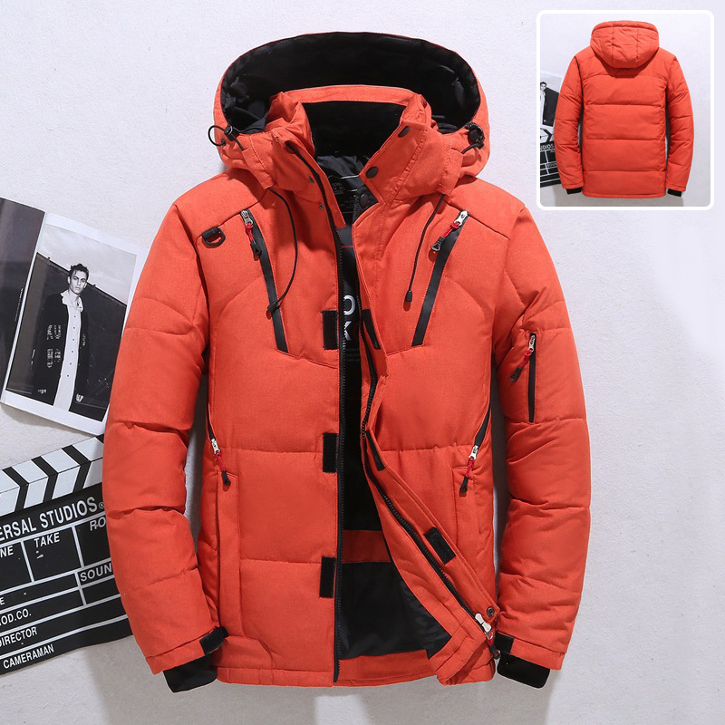 Outdoor Windproof Hooded Jacket Leisure Sports Coat With Pockets Warm Mens Clothing — изображение 2