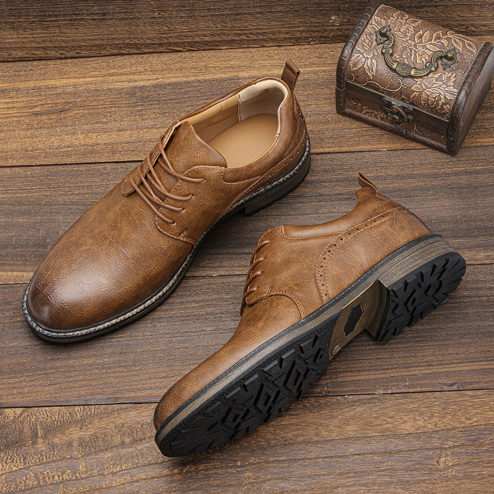 Men's Casual Comfortable And Minimalist Leather Shoes - Image 9