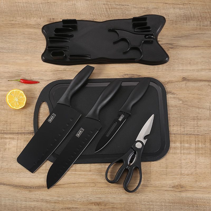 Black Steel Kitchen Knife Combination - Image 2