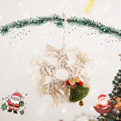 Christmas Tree Braided Pendant Wall Decorations Background Hand-woven