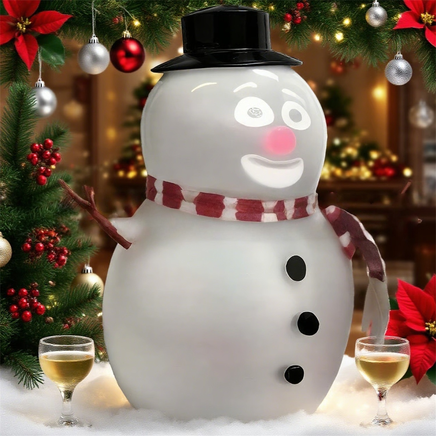 Talking Animated Blink Snowman With Light Up Eyes And Playful Voice For Holiday Home Table Centerpiece Gift Christmas Decorations - Image 3