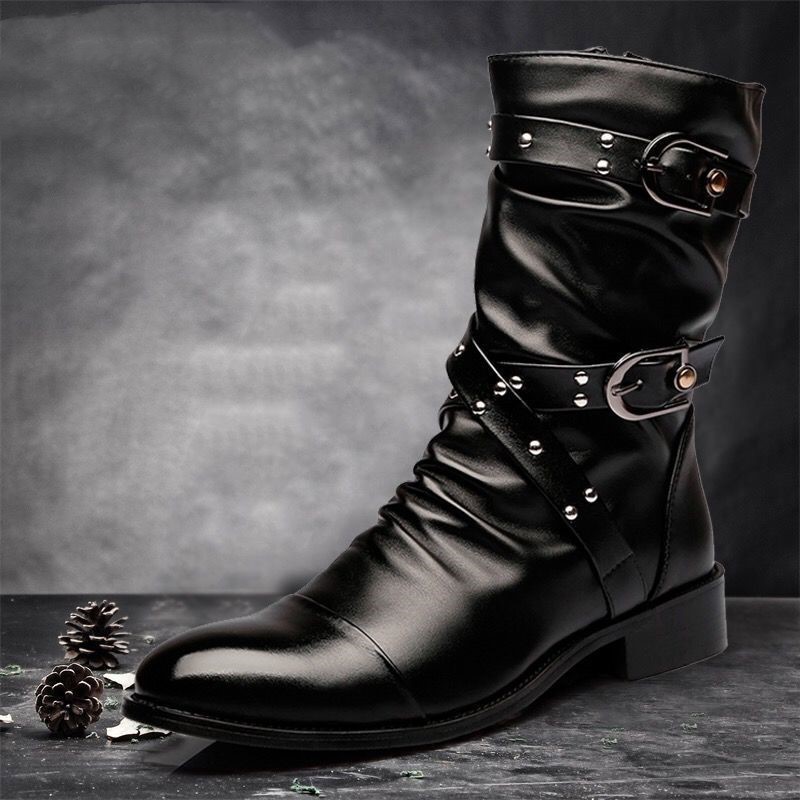 Men's Pointed Toe Within Wellingtons - Image 6