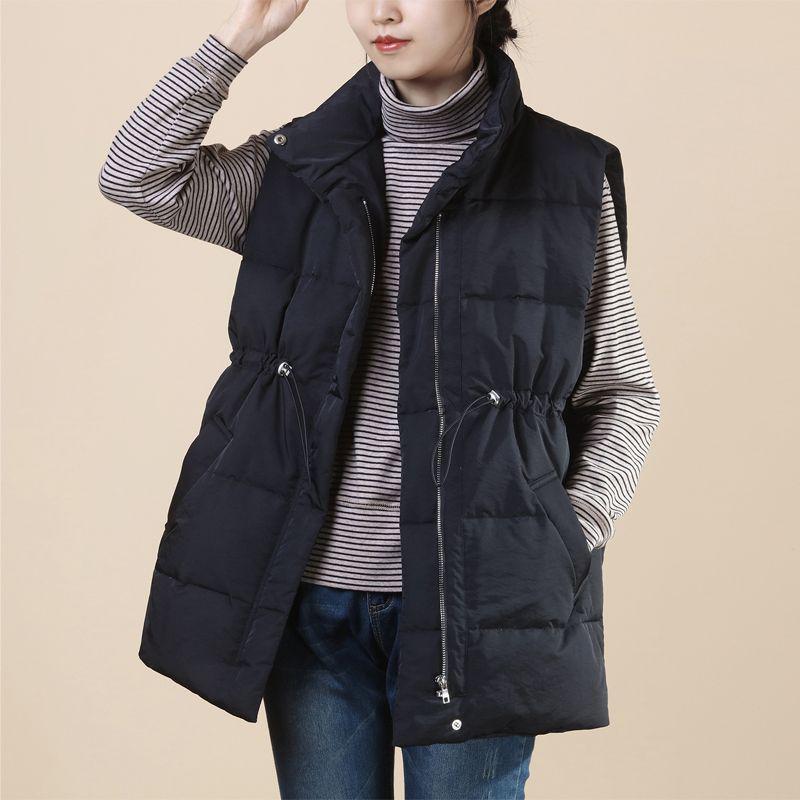 Women's Korean-style Short Duck Down Lightweight Down Vest - Image 3