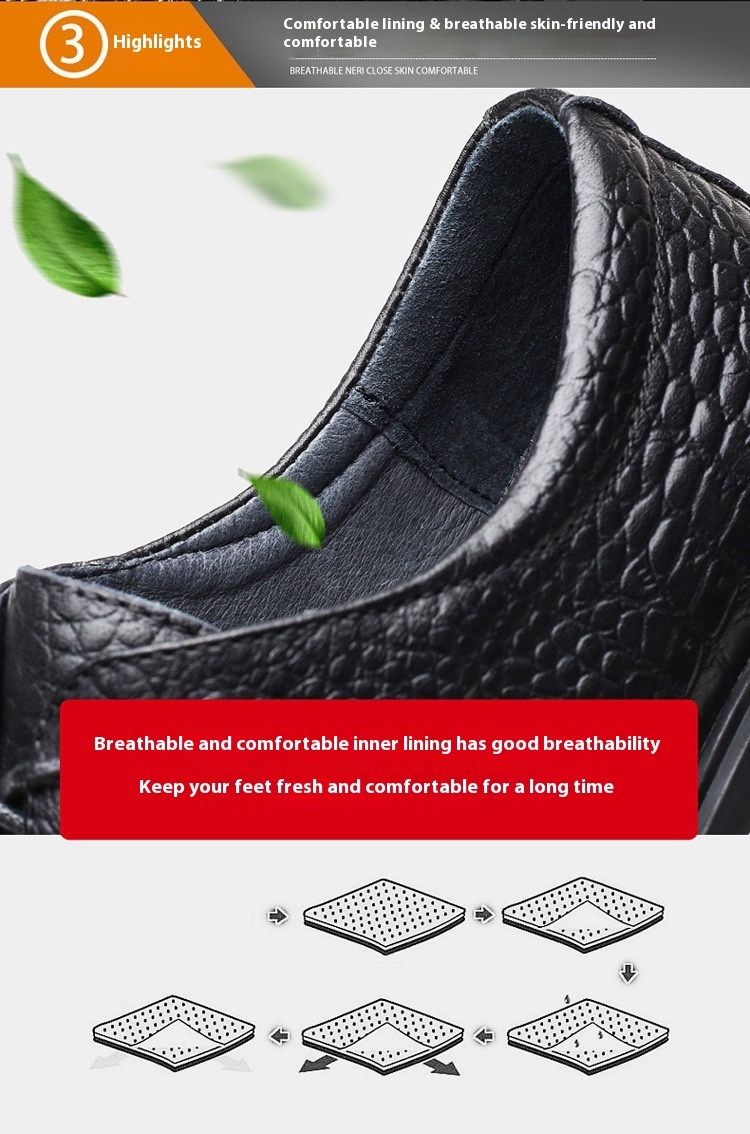 Heightened Breathable Business Formal Casual Leather Shoes – Bild 10