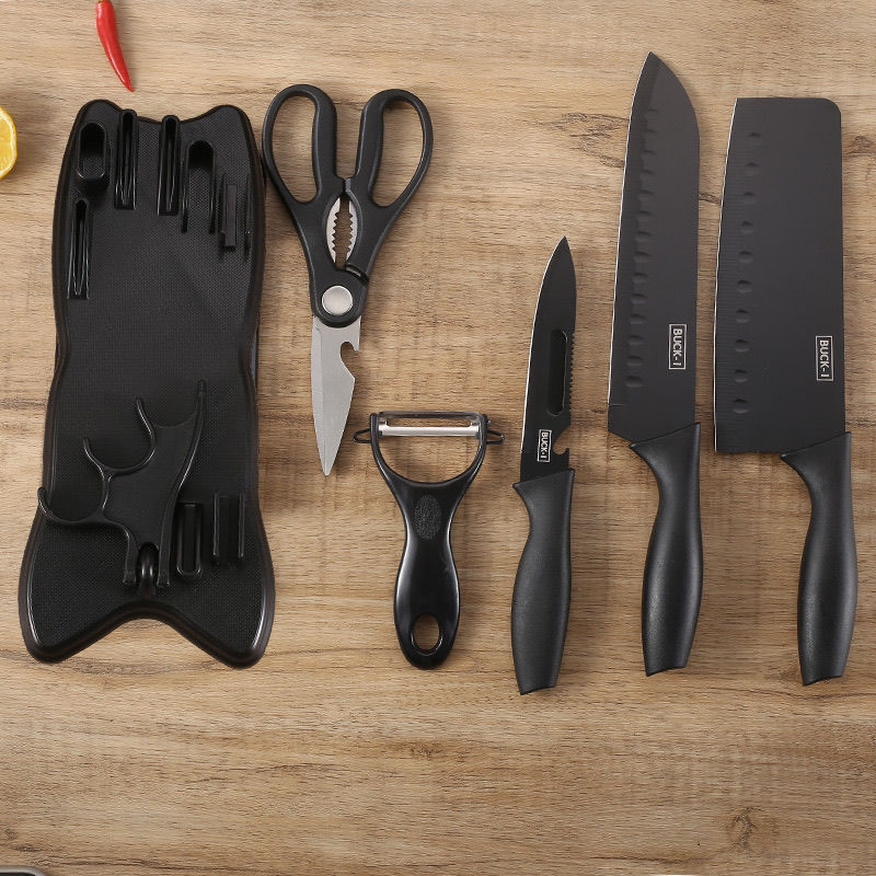 Black Steel Kitchen Knife Combination - Image 3
