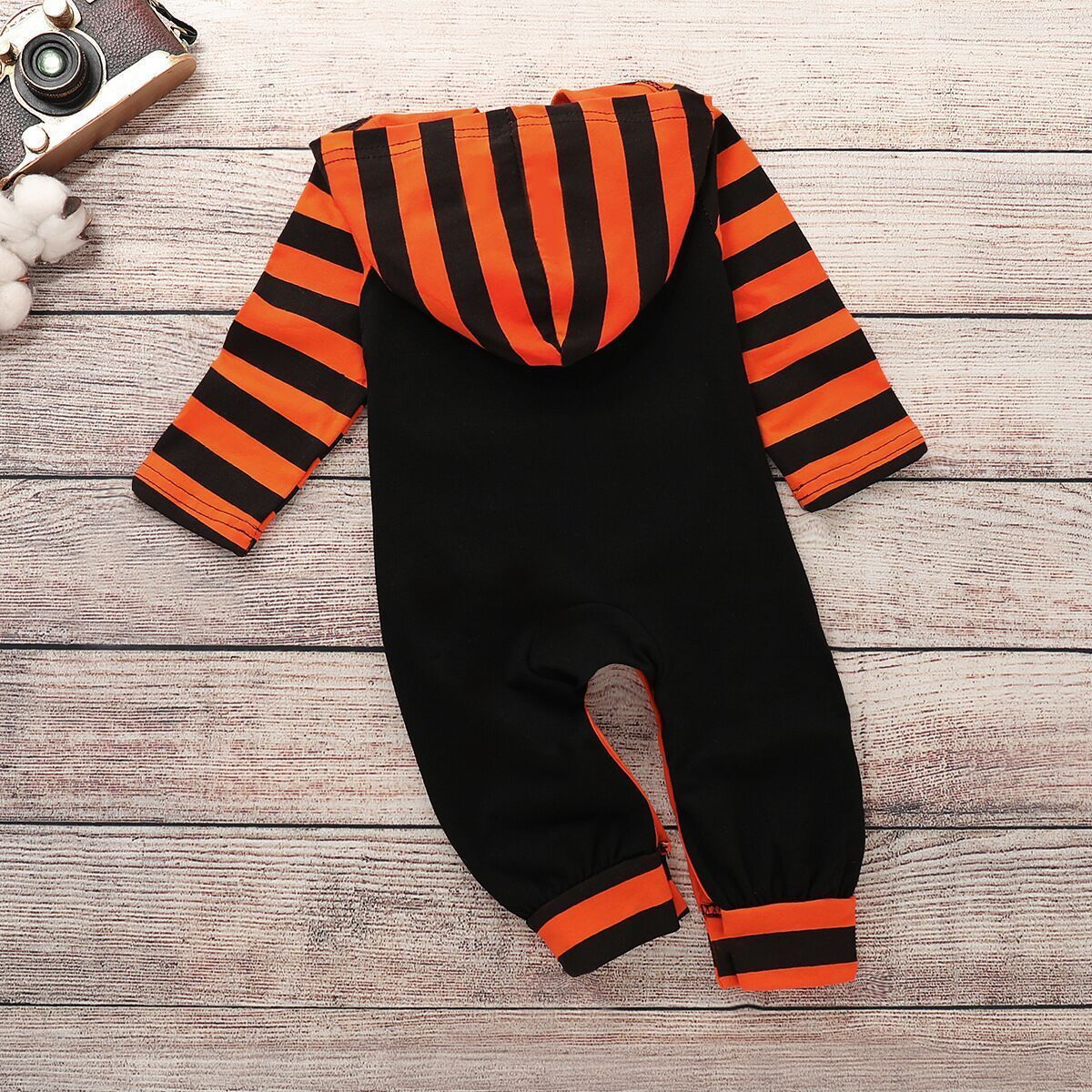 Long-sleeved Halloween Pumpkin Print Romper For Infants And Kids – Bild 3