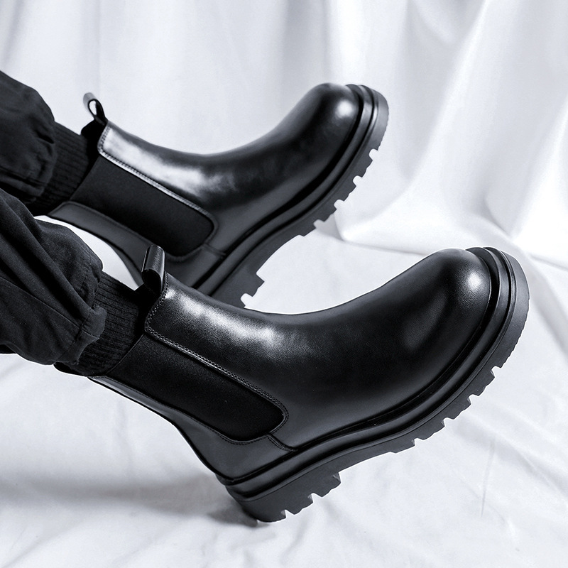 Chelsea Men's High-top Smoke Pipe British Martin Boots - Image 3