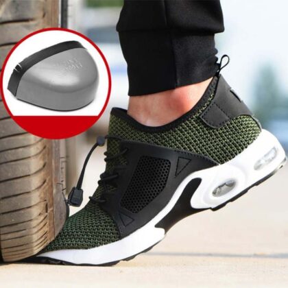 Four Seasons Fly Weaving Breathable Anti-static Safety Shoes