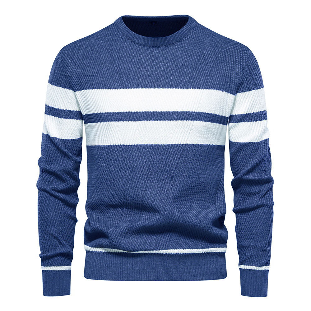Fashion Casual Striped Men's Sweater - Image 6