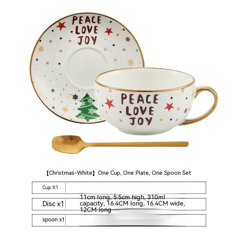 Ins Christmas Ceramic Cup Dish Kitchen Gadgets - Image 8