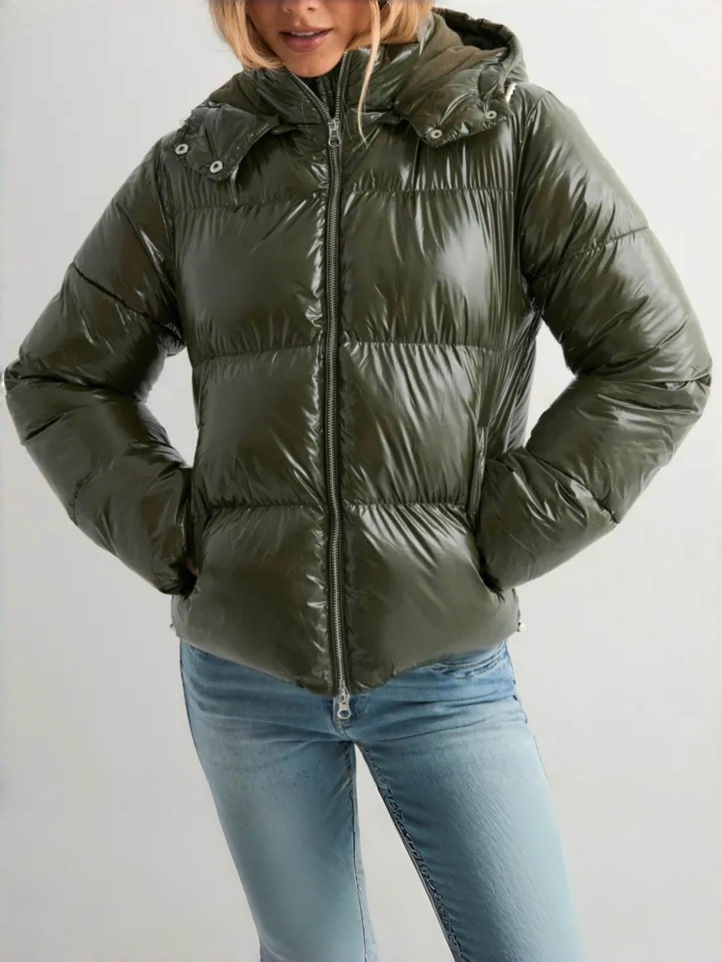 Women's Casual Sports Hooded Cotton-padded Jacket - Image 8