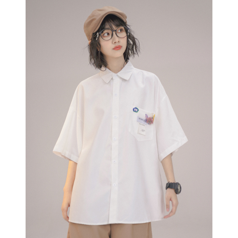 Women's Summer Letter Printed Short Sleeved Shirt – Bild 7