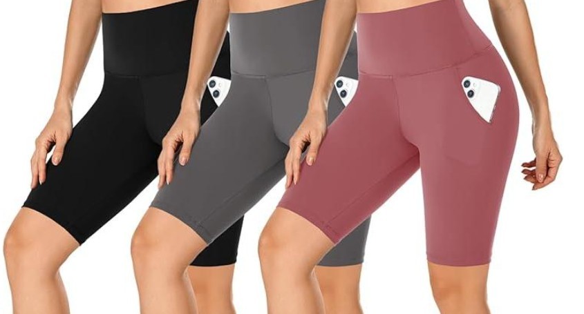 Double Side Pocket Sports Tights Yoga Women Running Shorts Five-Point Pants - Image 6