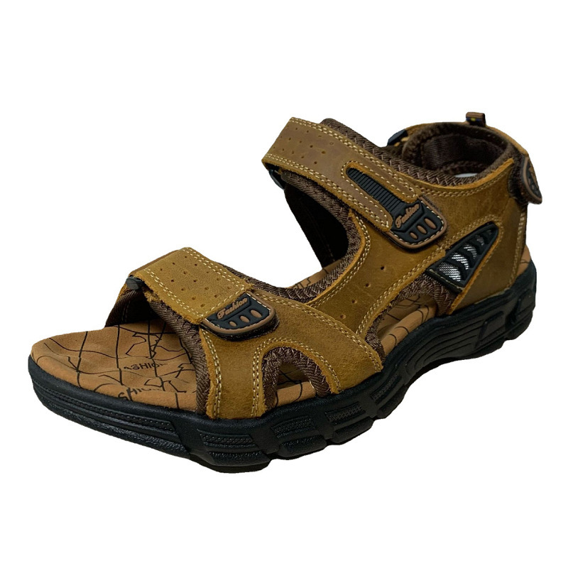 Men's Retro Casual Leather Sandals Outdoor Stylish Beach - Image 8