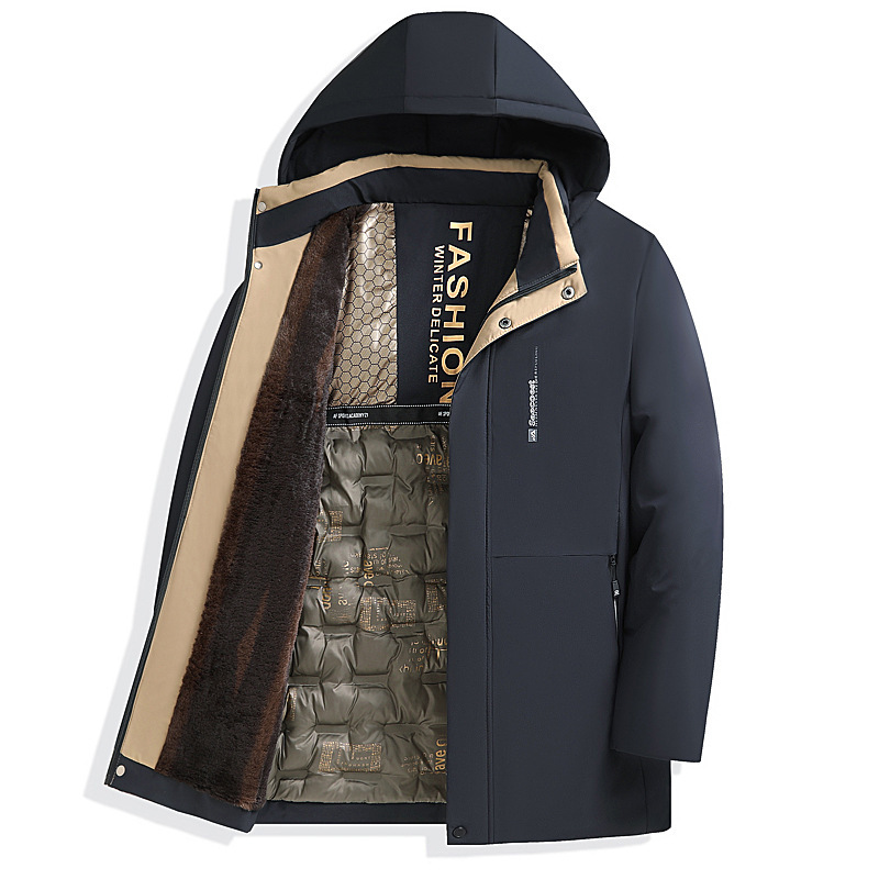 Fleece-lined Thickened Cotton-padded Coat Men's Warm Coat — изображение 5