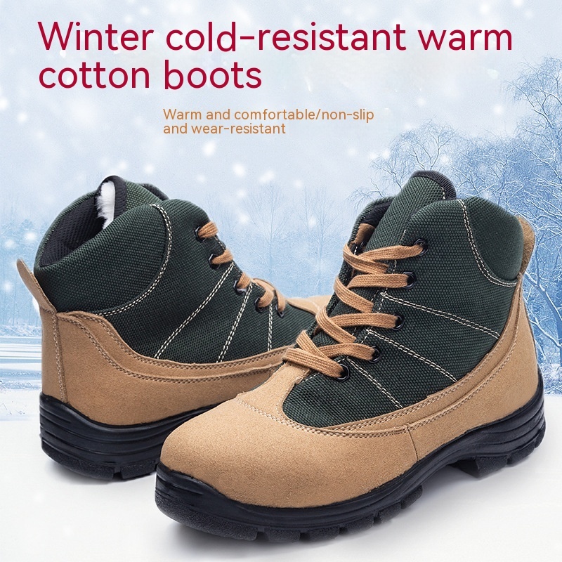 Wool Boots Men's Fleece-lined Thickened Fur - Image 4