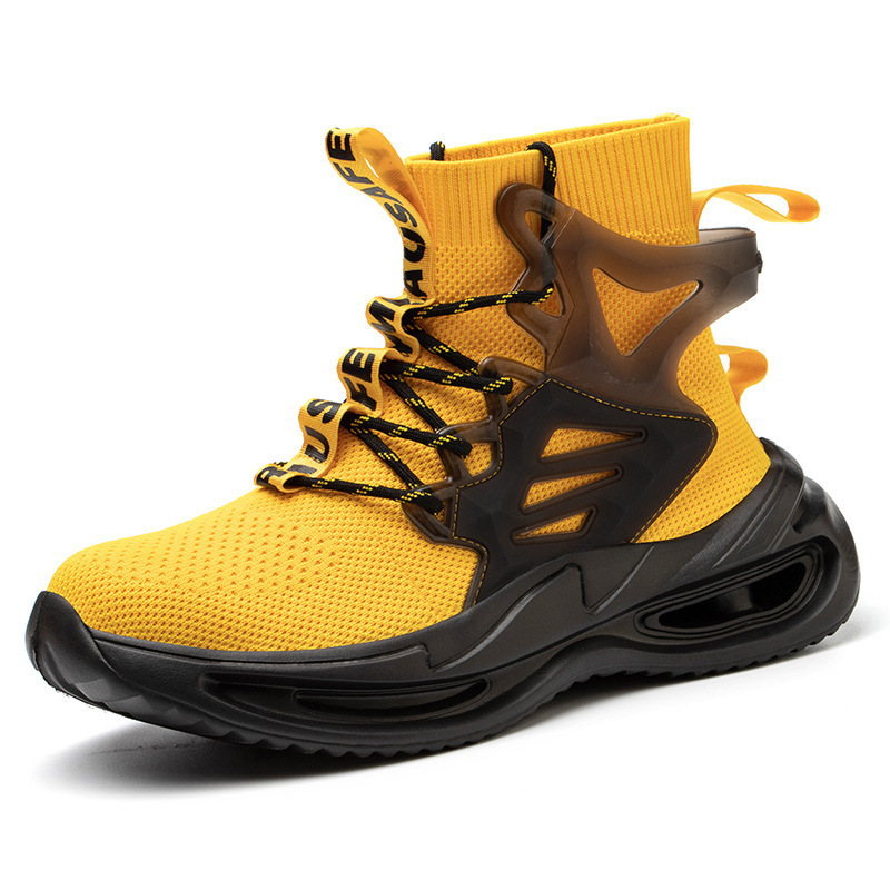 Flying Woven Breathable Protective Safety Shoes Large Size Mens Work Shoes – Bild 4