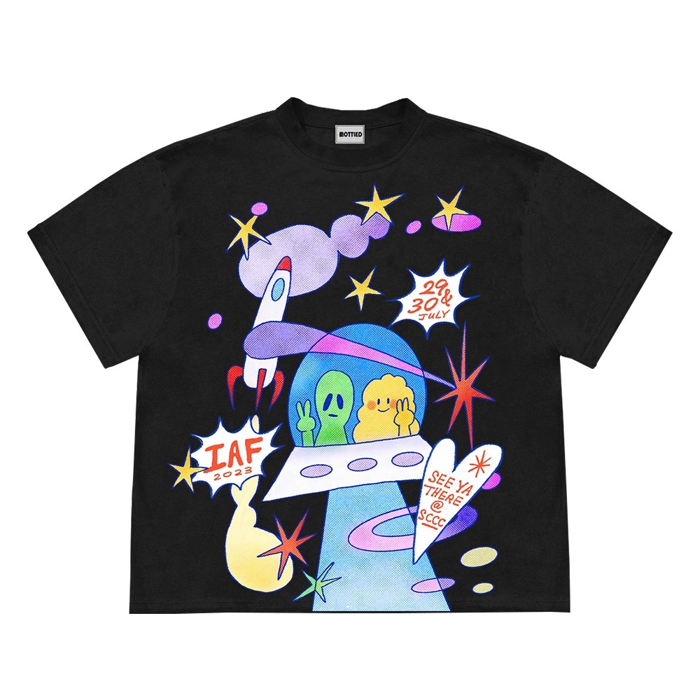 Ins Style Design Artistic Illustration UFO Niche Short Sleeve - Image 6
