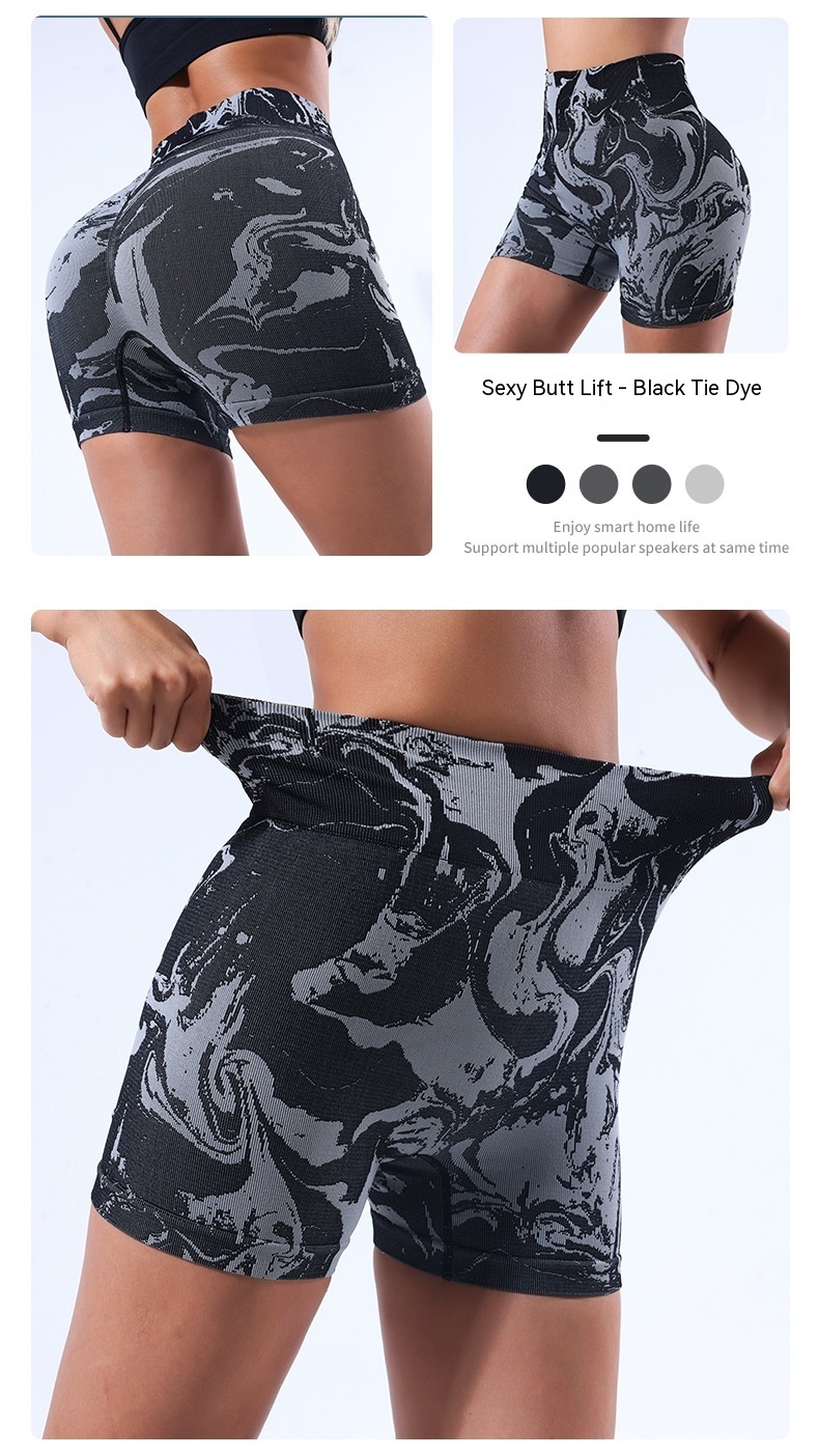 European And American Quick-drying Printing Hip Raise Yoga Pants Belly Contracting Fitness Peach Hip Sports High-waisted Trousers — изображение 10