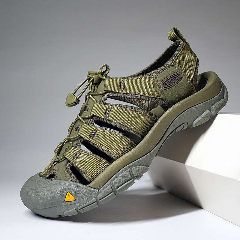 Men's Thick Bottom Toe Cap Beach Upstream Plus Size Outdoor Casual Shoes - Image 3