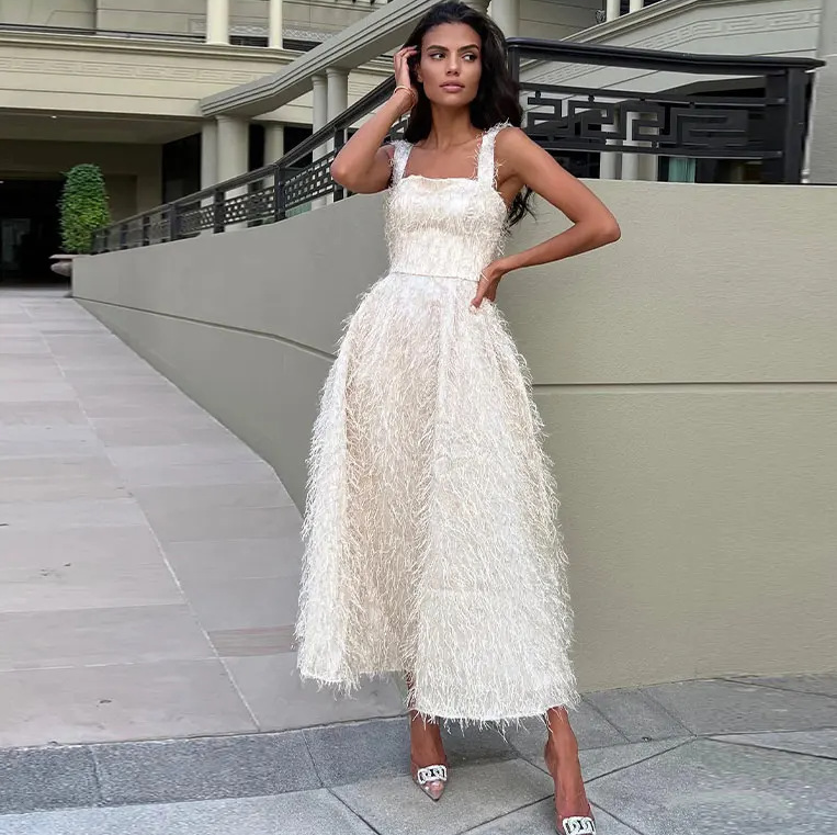 Women's Sleeveless Tassel Dress – Bild 5