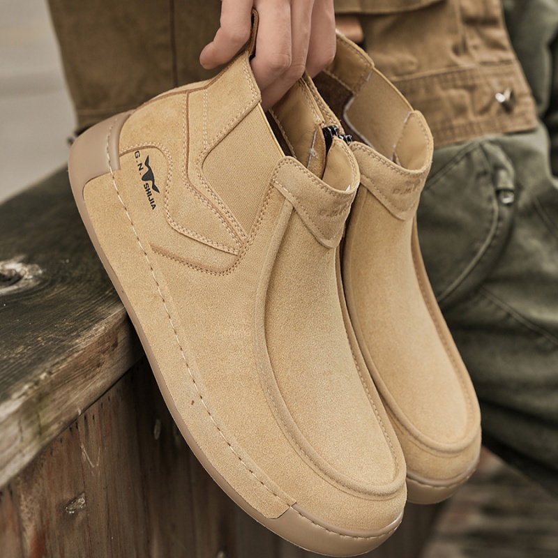 Autumn Side Zipper Vgenuine Leather Non-slip Work Shoes — изображение 4