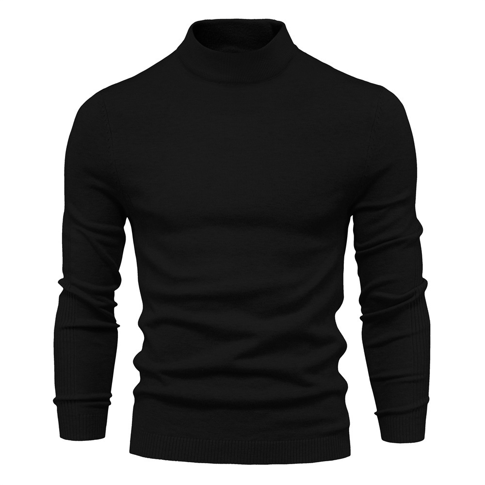 Men's Multicolor Sweater With Mid Neck And Slim Trim - Image 9