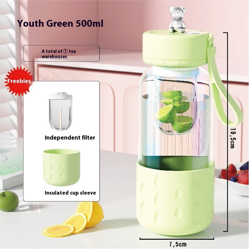 Tea Water Separation Magnetic Glass Water Cup Sealed Without Leakage Glass Tea Water Cup Infuser Tumbler Drinkware Water Bottle With Tea Filter — изображение 9