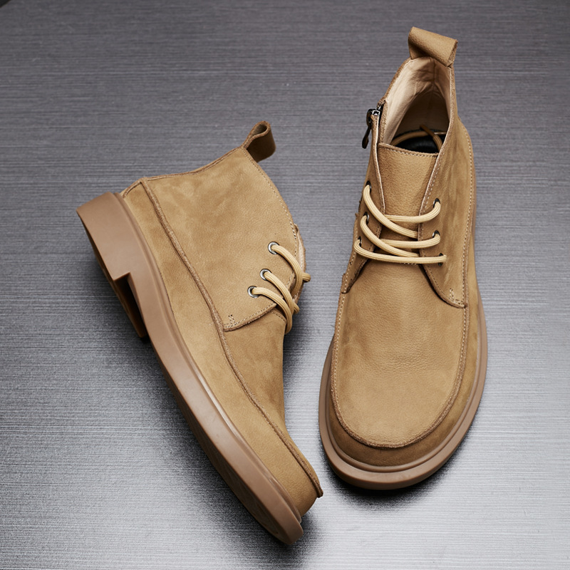 Outdoor Zipper Vintage Work Boots - Image 3