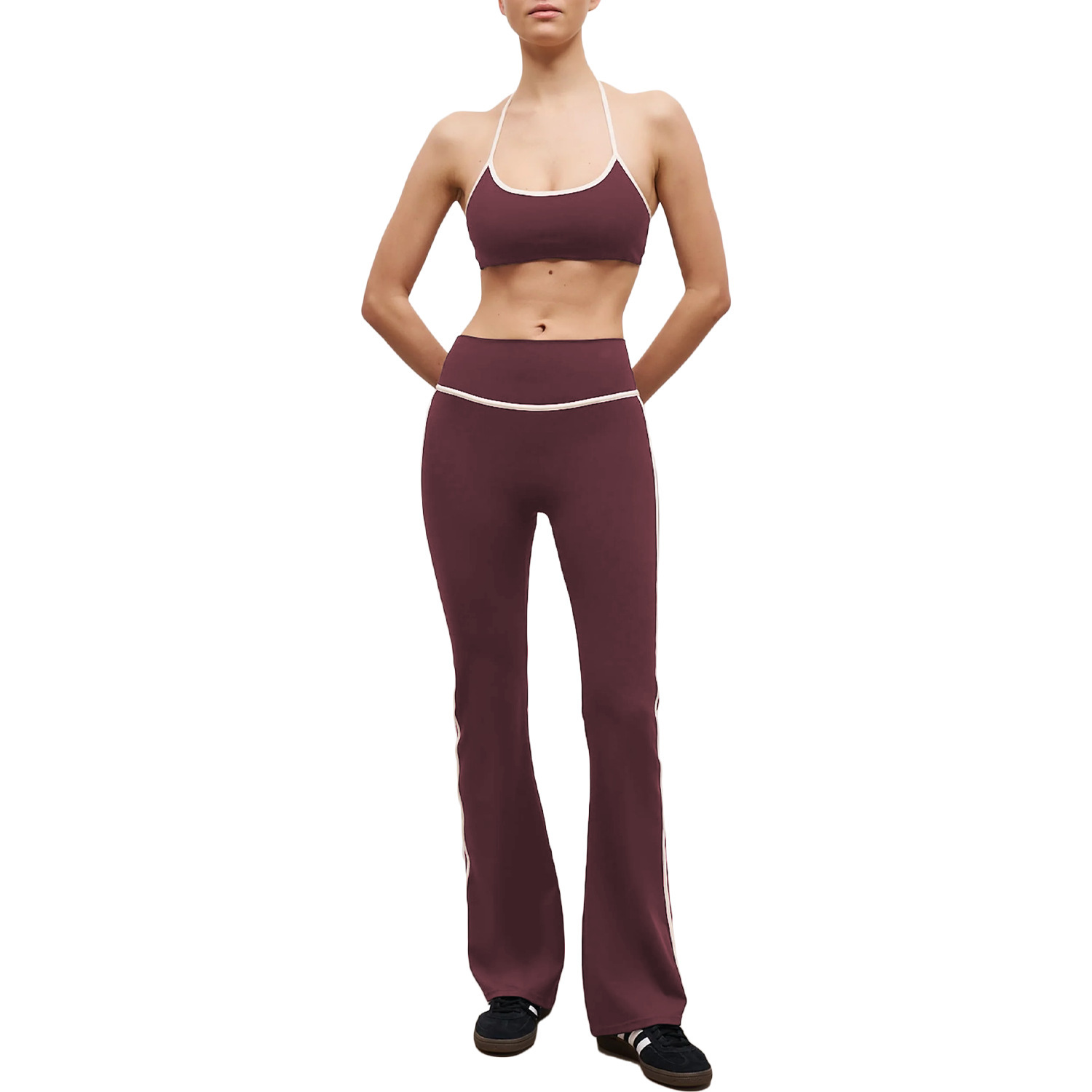 Yoga Pants Nude Feel Fitness Exercise Bell-bottom Pants – Bild 4