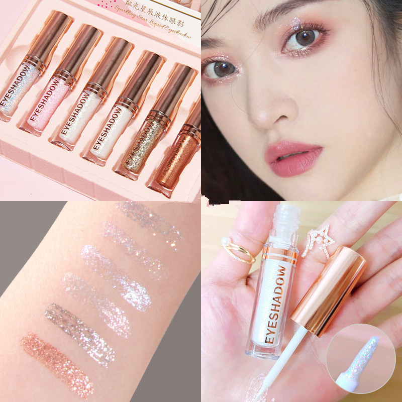 Pearl Glitter Set Lazy Sequin Liquid Eyeshadow — изображение 4