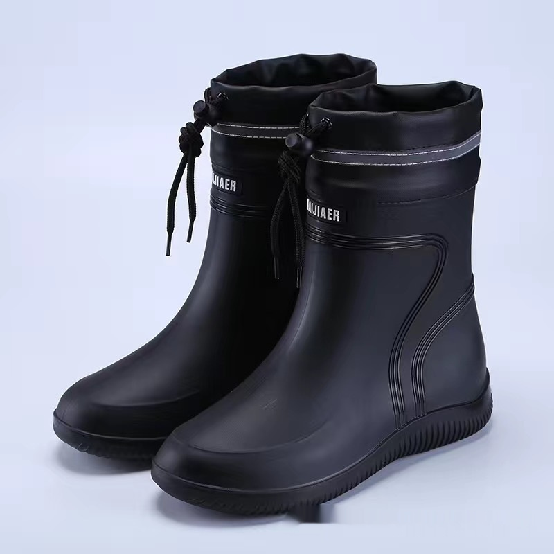 Cotton-padded Warm-keeping Fixed Velvet Rain Boots For Men And Women - Image 6