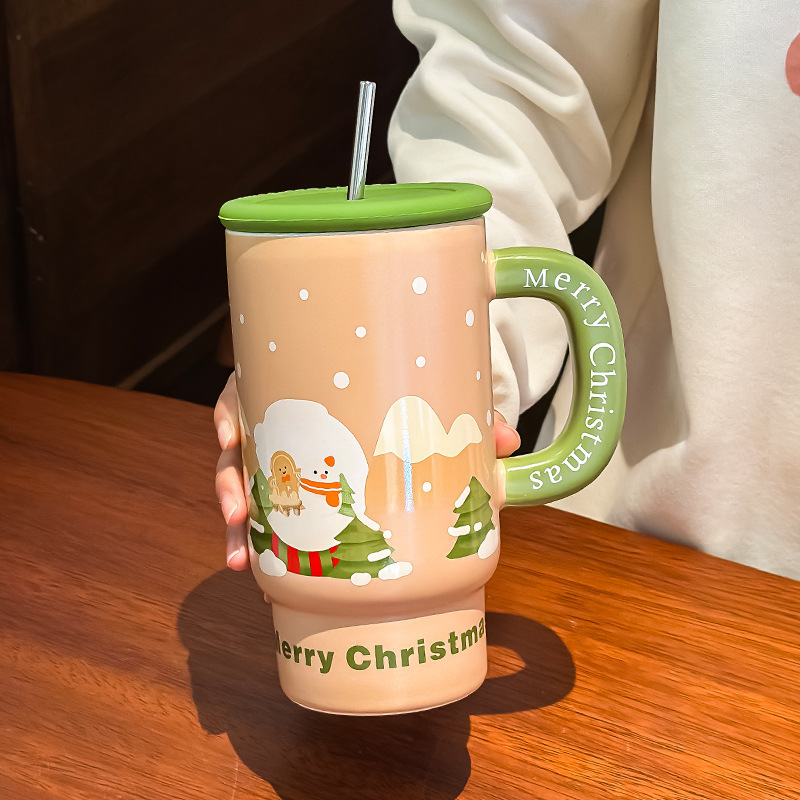 Christmas Gift Large Capacity Ceramic Cup Mug Creative — изображение 9