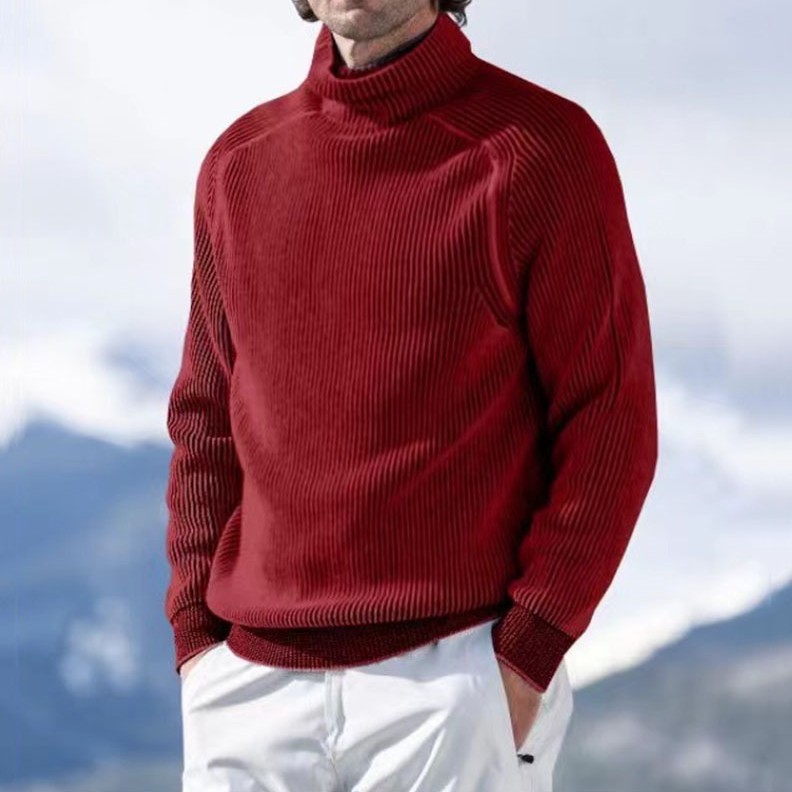 Men's Wool High Collar Warm Sweater