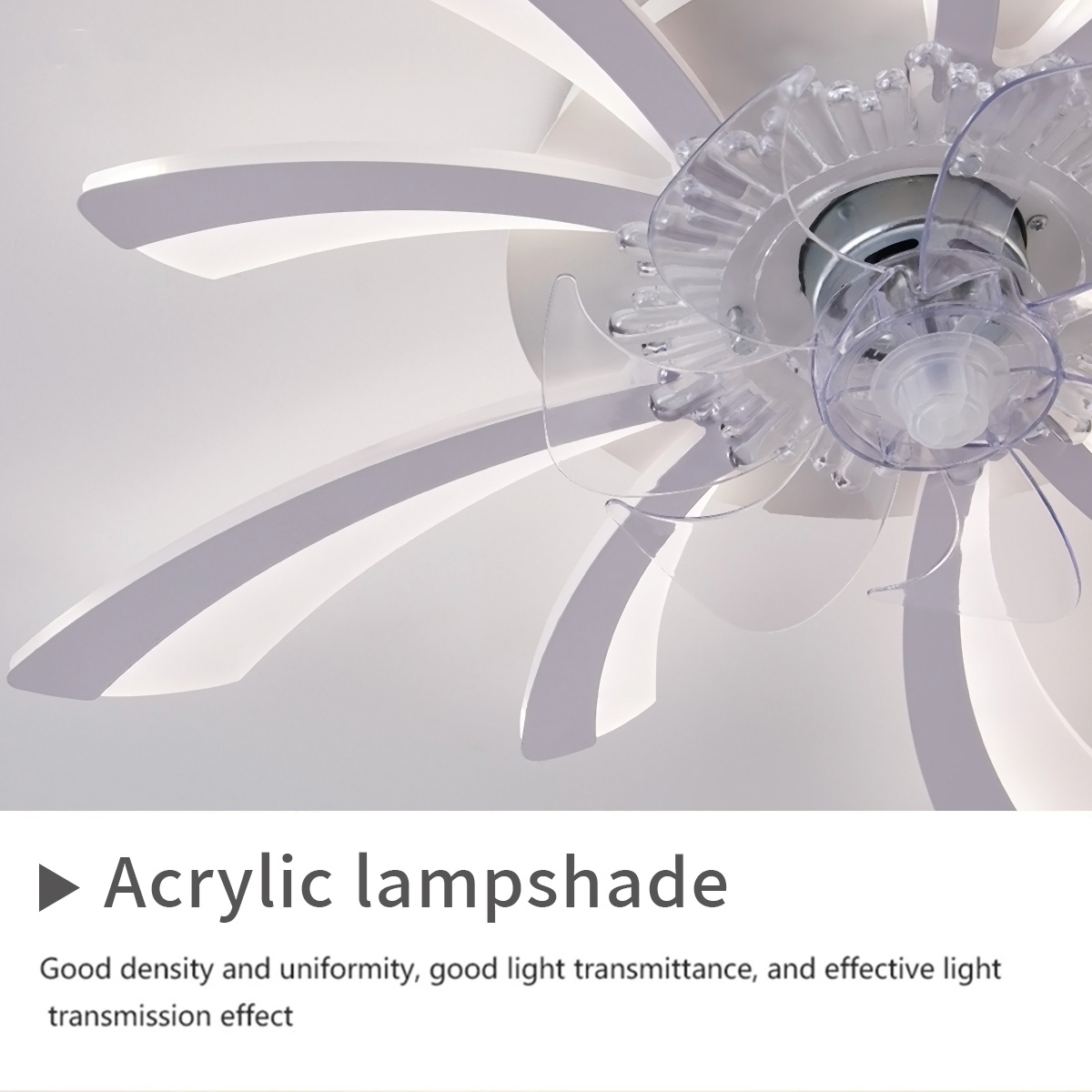 Modern Simple Living Room Light New Quiet Bedroom Ceiling Fan Light - Image 2