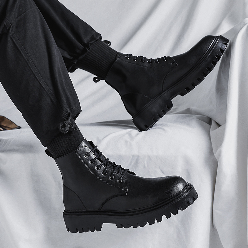 Men's Leather New High-top Boots — изображение 2