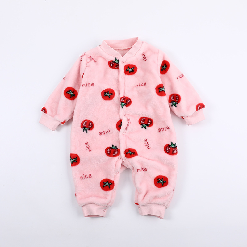 Baby Warm One-piece Clothes Coral Fleece Thickened Pajamas Romper — изображение 6