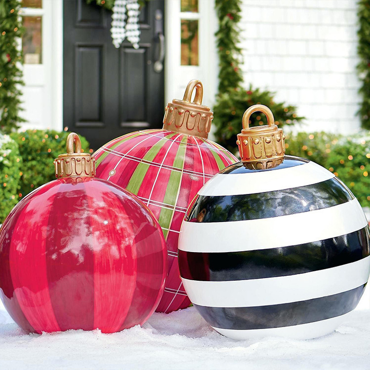 Christmas Ornament Ball Outdoor Pvc 60CM Inflatable Decorated Ball PVC Giant Big Large Balls Xmas Tree Decorations Toy Ball - Image 7