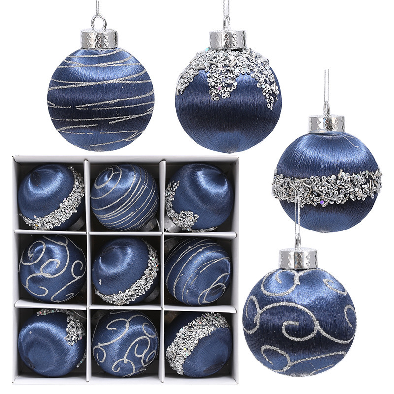 Christmas Decorations Foam Painted Silk Ball Christmas Tree Pendant – Bild 7