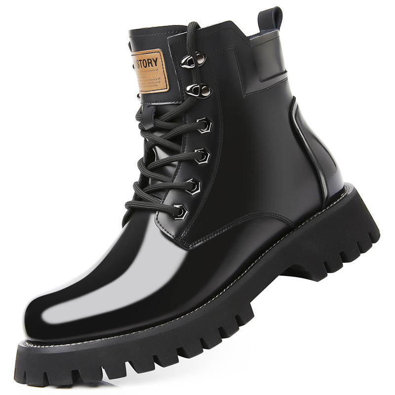 Fall Winter Martin Boots Men's Platform Mid-top - Image 4