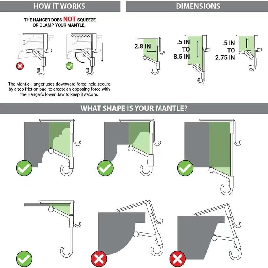 Christmas Metal Hanging Socks Bracket Hook Fireplace Mantel Hook Metal Iron Art - Image 4