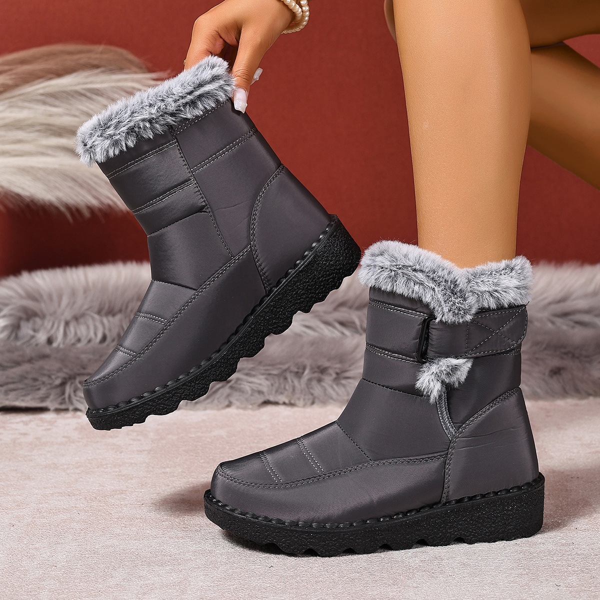 Women's Snow Boots Plus Size Wear-resistant Comfortable Warm Boots - Image 7