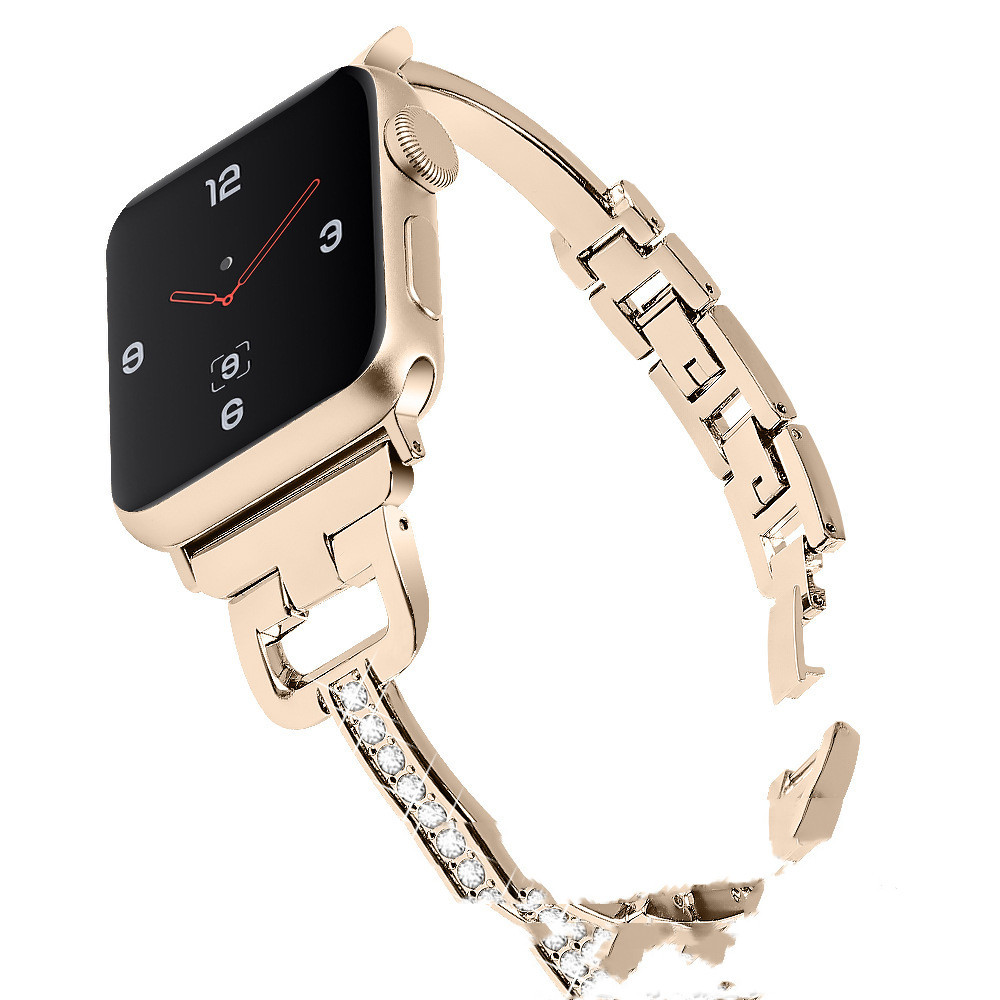 Compatible with Apple, Compatible with Apple , IWatch Smart Watch 12345 D-shaped Metal Diamond Strap - Image 6