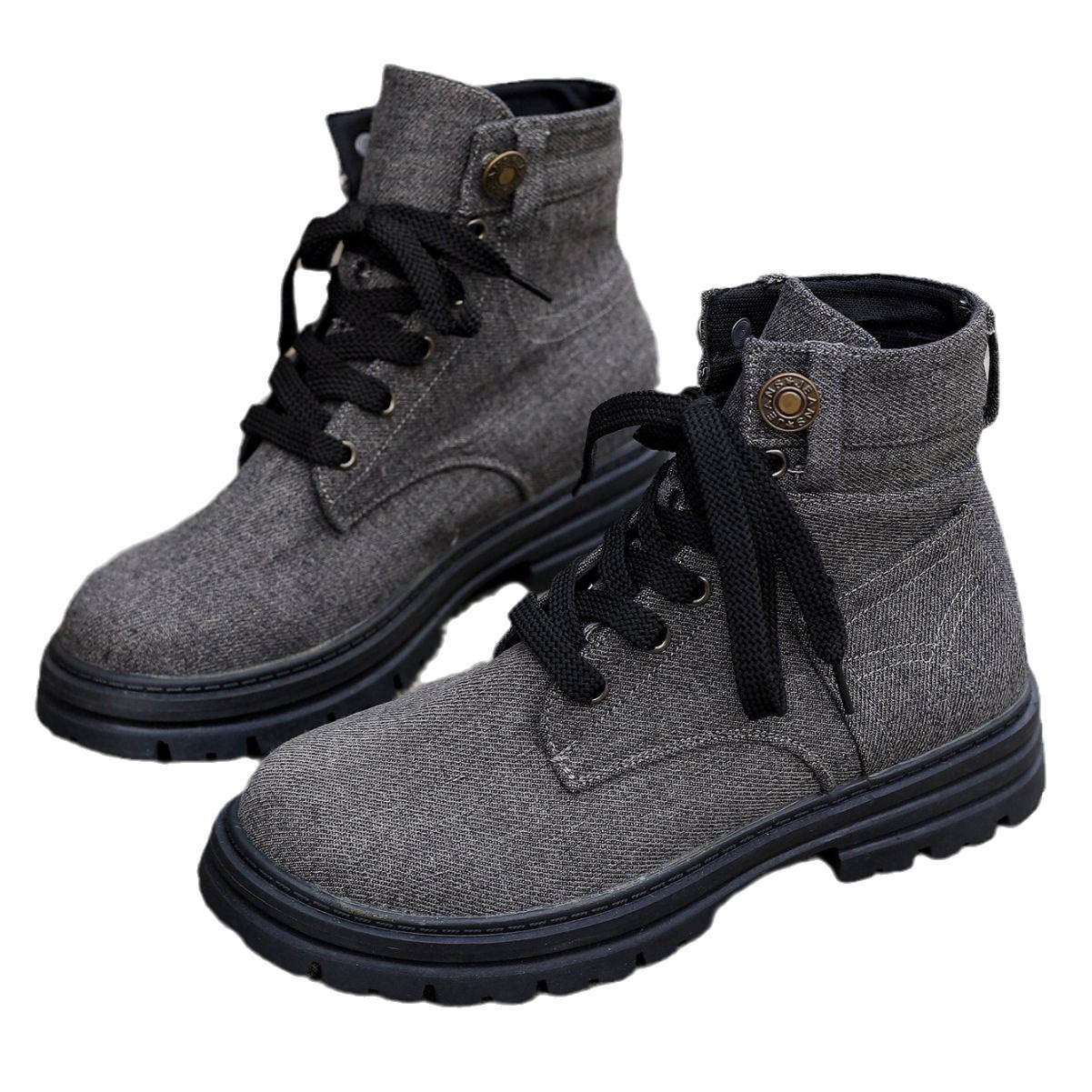Plus Size Platform Martin Boots Female Lace Up Casual Ankle Boots - Image 5