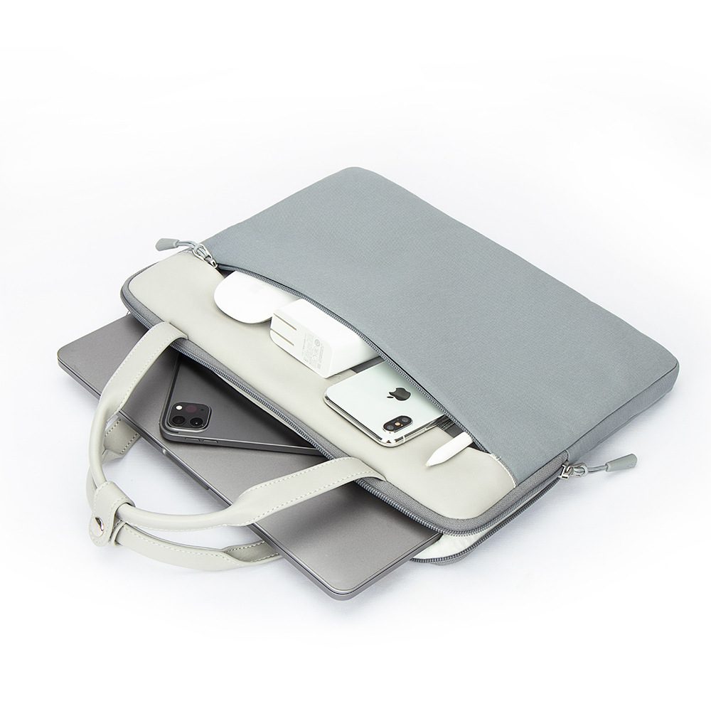 Laptop Bag Simple Two Colors Waterproof Ipad Laptop Sleeve Laptop Bag Girl Portable – Bild 4