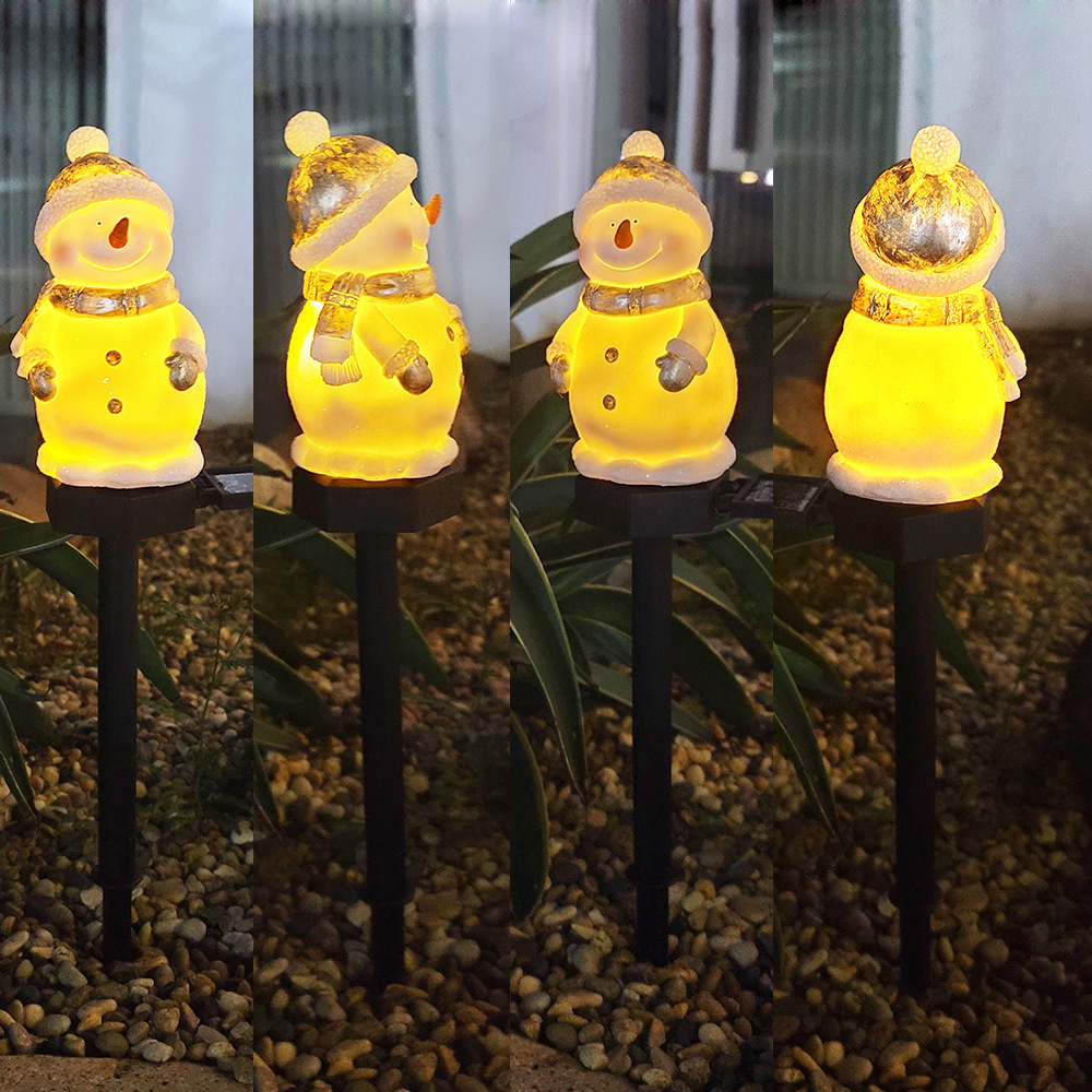 Outdoor LED Solar Snowman Light Landscape Lamp Decorations Lawn Lamp Christmas Series Cartoon Snowman Ground Lamp Garden Lamp - Image 5