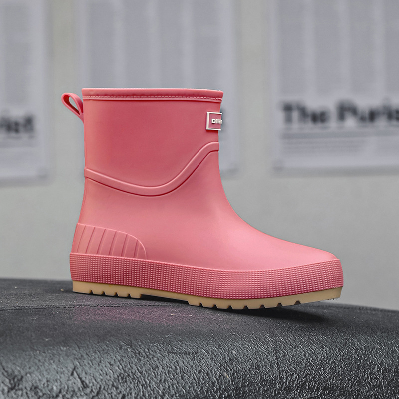 Mid-calf Women's Stylish Water Shoes Outdoor Non-slip Adult Rain Boots — изображение 2